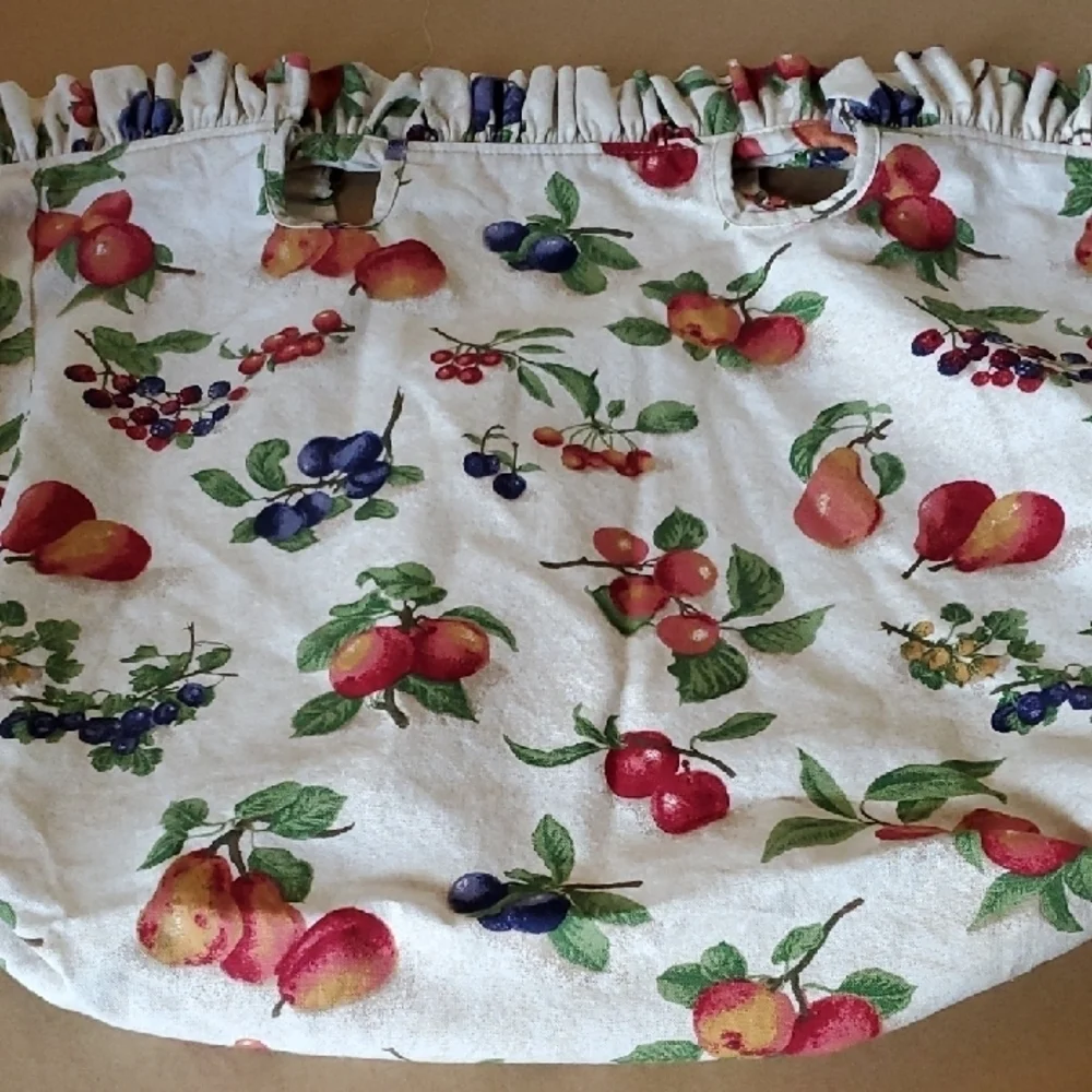 Longaberger Authentic XL Oval Picnic Tote Liner Fruit Medley